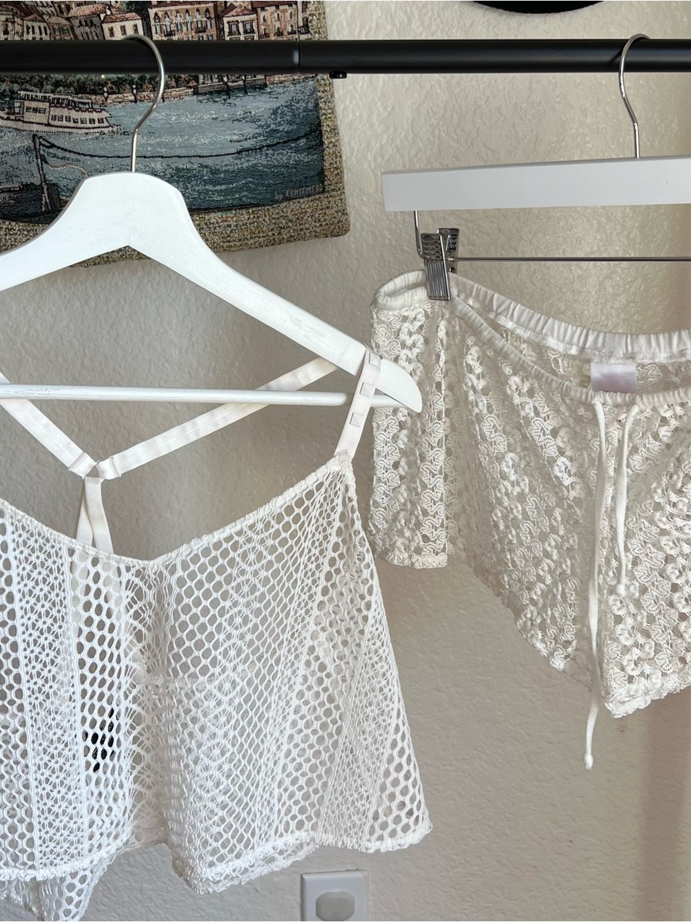 Victoria's Secret & Xhilaration White Lace Matching Set M/S